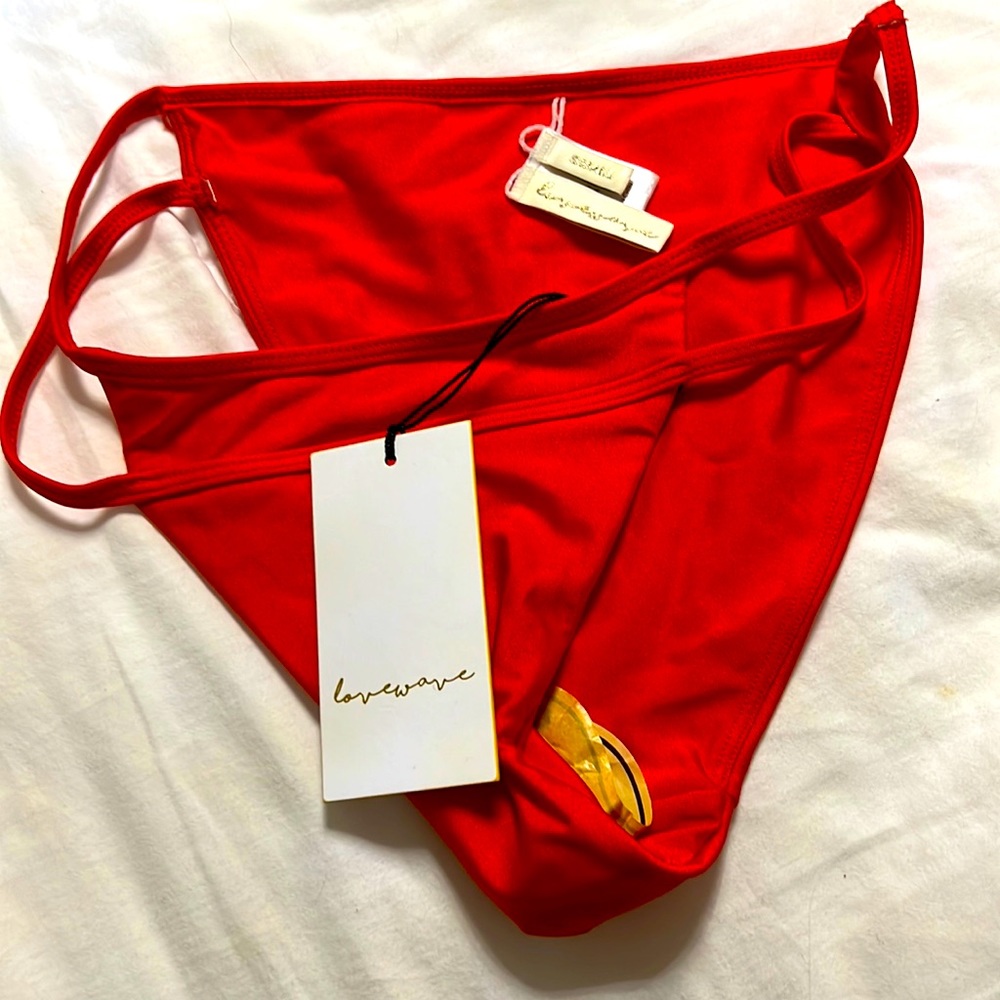 Red bikini bottoms new